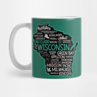 Eau Claire Wisconsin cute Milwaukee, Osseo, Green Bay, Kenosha, Racine, Appleton, Waukesha, Eau Claire, Oshkosh, Janesville Mug